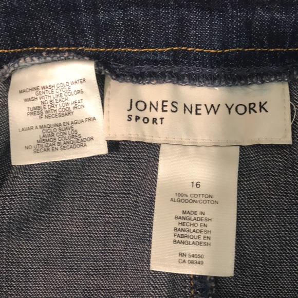 Jones New York Denim Skirt Womens 16 Blue Jean Paneled Fit Flare Boho Modest - Picture 4 of 8